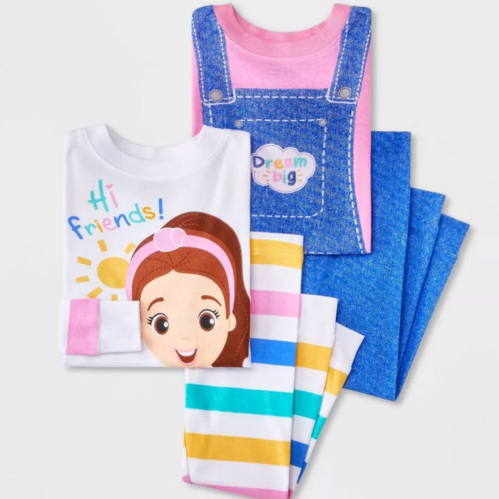 Ms. Rachel Toddler Girls' 4pc Snug Fit Cotton Pajama Set - Size 2T NEW W TAGS
